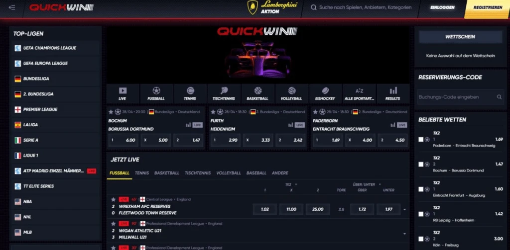 Quickwin Casino mobil nutzen